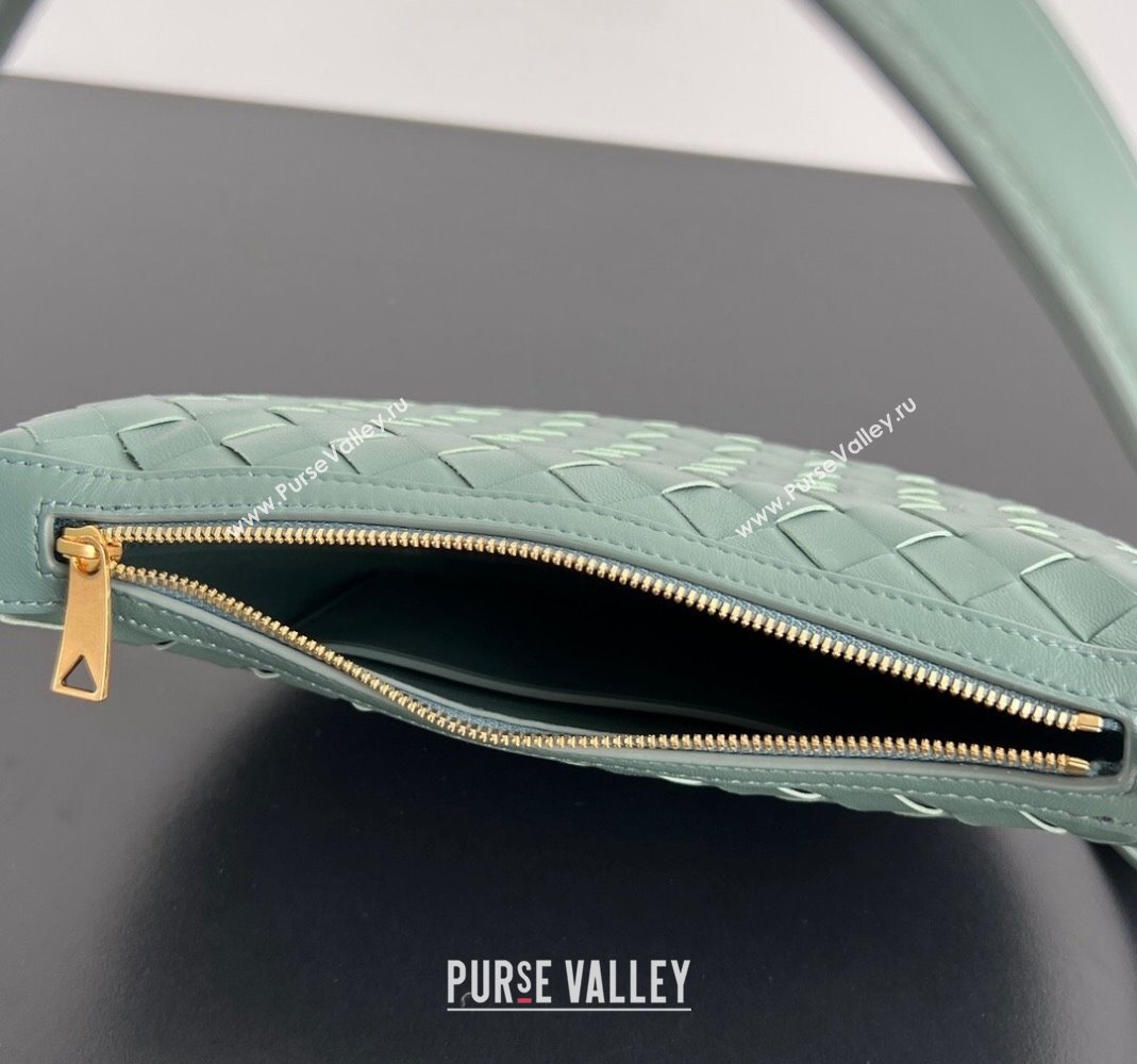 Bottega Veneta Mini Sunrise Hobo Bag Aloe Green 2024 763747 (WT-240418103)