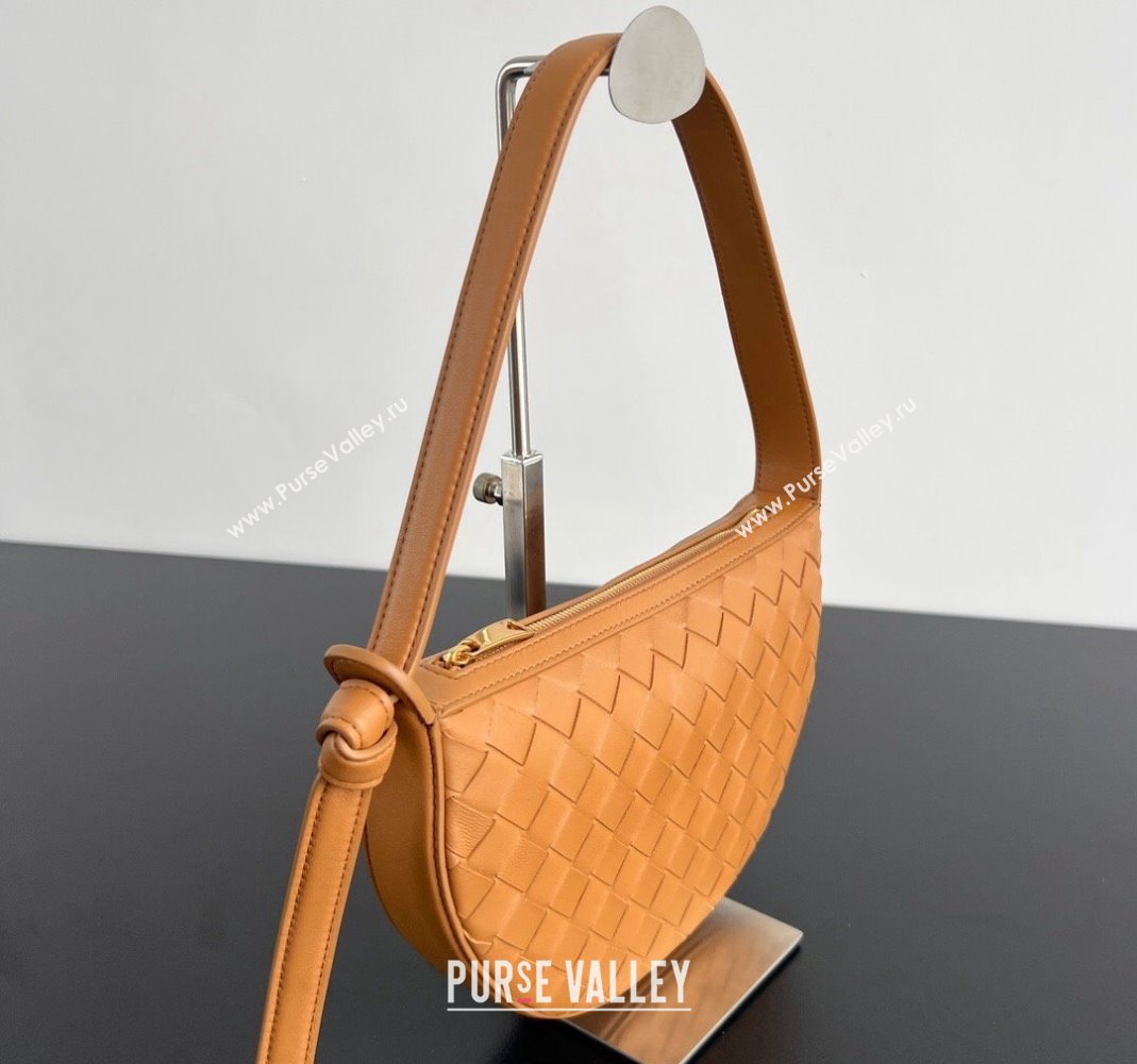 Bottega Veneta Mini Sunrise Hobo Bag Brown 2024 763747 (WT-240418104)