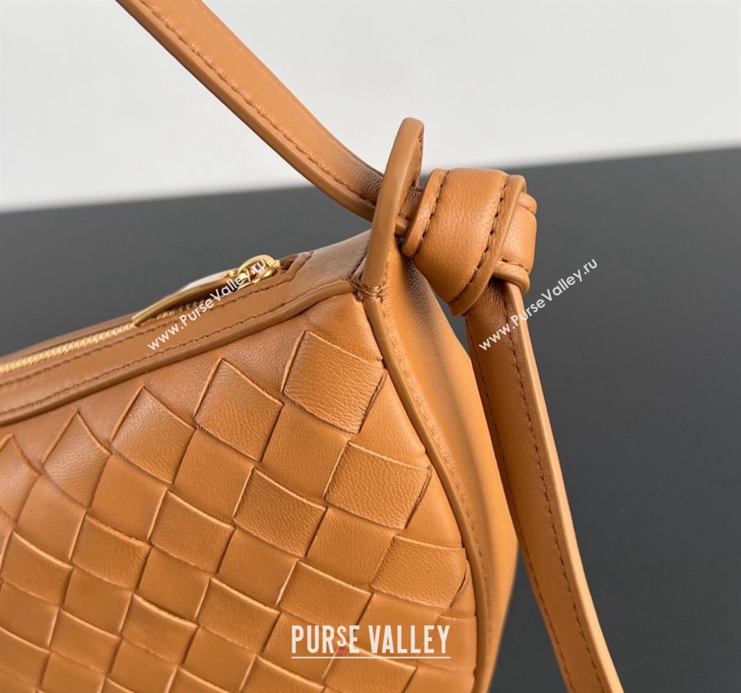 Bottega Veneta Mini Sunrise Hobo Bag Brown 2024 763747 (WT-240418104)