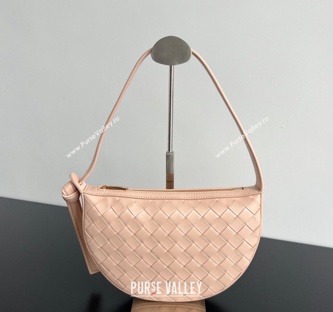 Bottega Veneta Mini Sunrise Hobo Bag Lotus Pink 2024 763747 (WT-240418105)