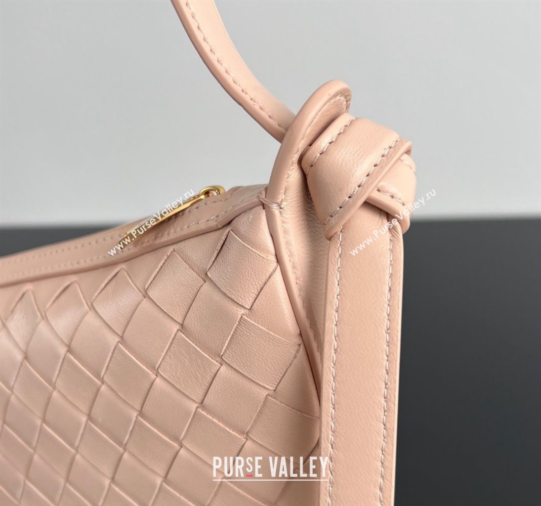 Bottega Veneta Mini Sunrise Hobo Bag Lotus Pink 2024 763747 (WT-240418105)