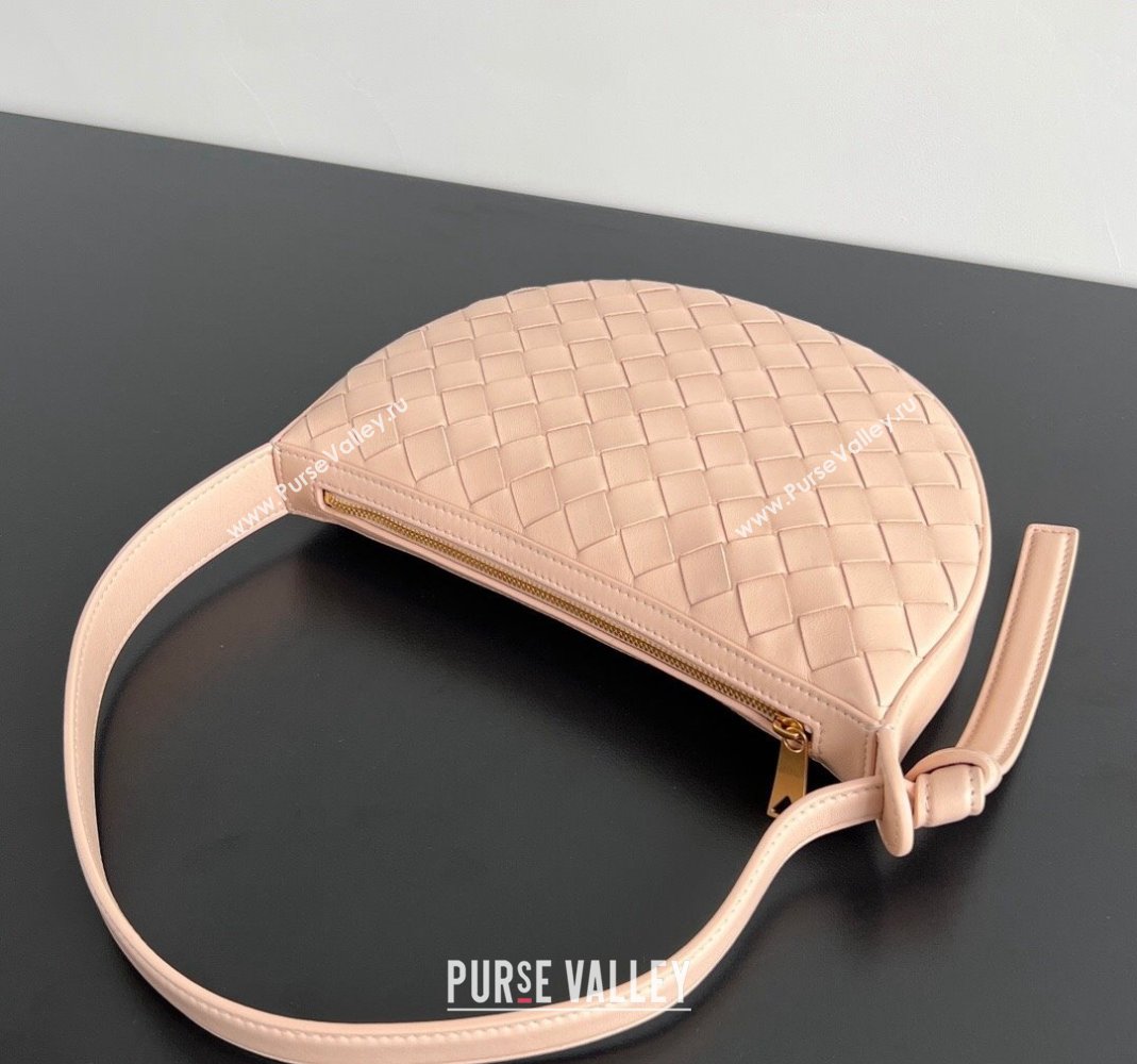 Bottega Veneta Mini Sunrise Hobo Bag Lotus Pink 2024 763747 (WT-240418105)