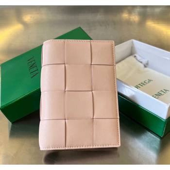 Bottega Veneta Cassette Passport Case Lotus Pink 2024 777046 (WT-240418088)