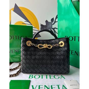 Bottega Veneta Small Andiamo Top Handle Bag With Chain Black 2024 786008 (WT-240419002)