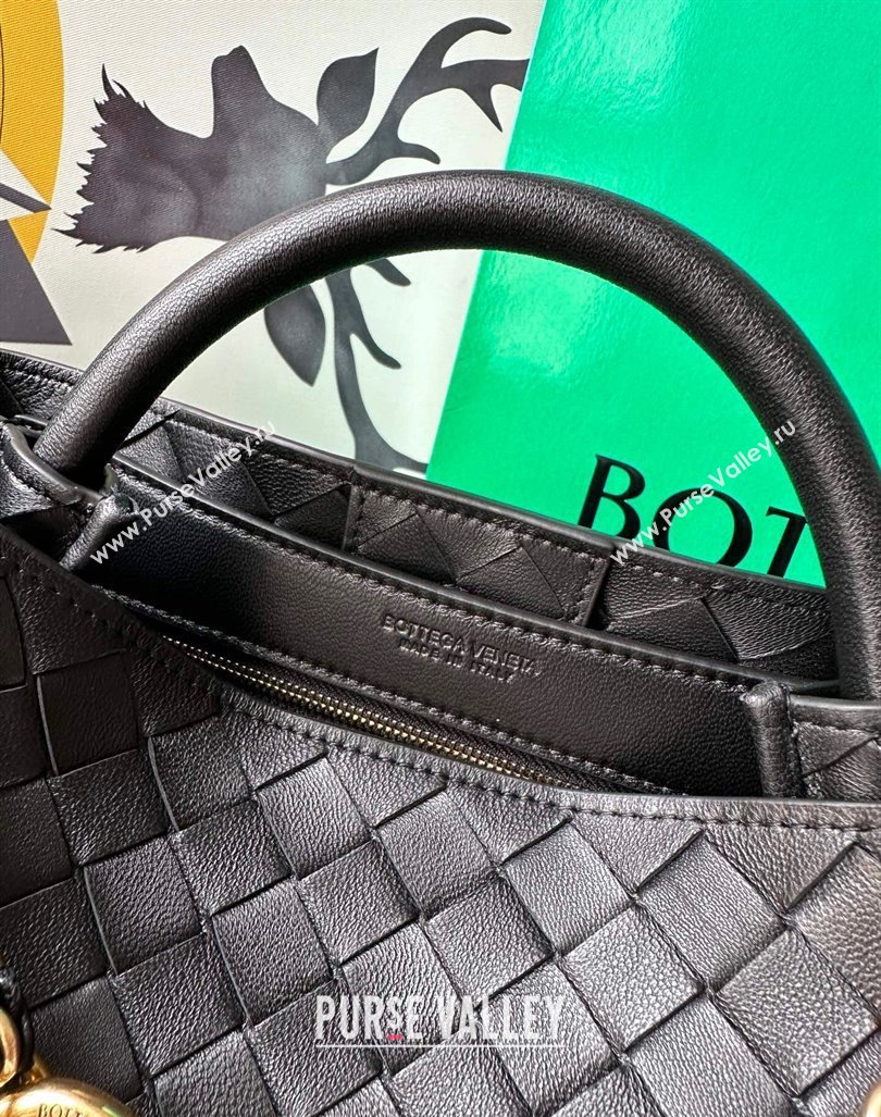 Bottega Veneta Small Andiamo Top Handle Bag With Chain Black 2024 786008 (WT-240419002)