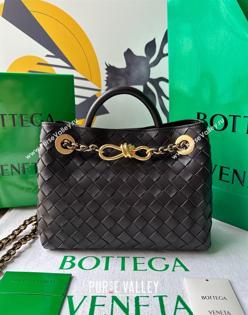 Bottega Veneta Small Andiamo Top Handle Bag With Chain Fondant Brown 2024 786008 (WT-240419005)