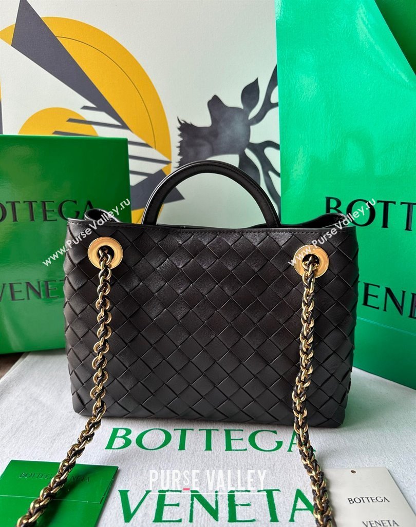 Bottega Veneta Small Andiamo Top Handle Bag With Chain Fondant Brown 2024 786008 (WT-240419005)