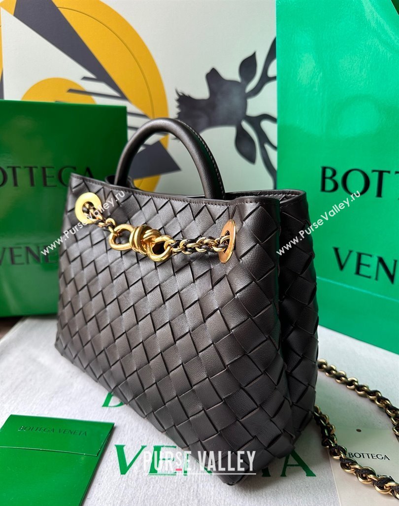 Bottega Veneta Small Andiamo Top Handle Bag With Chain Fondant Brown 2024 786008 (WT-240419005)