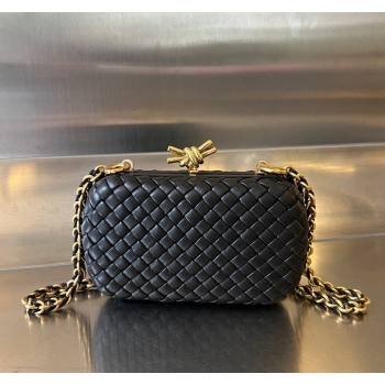 Bottega Veneta Knot With Chain Mini Bag Black 2024 776662 (WT-240419007)