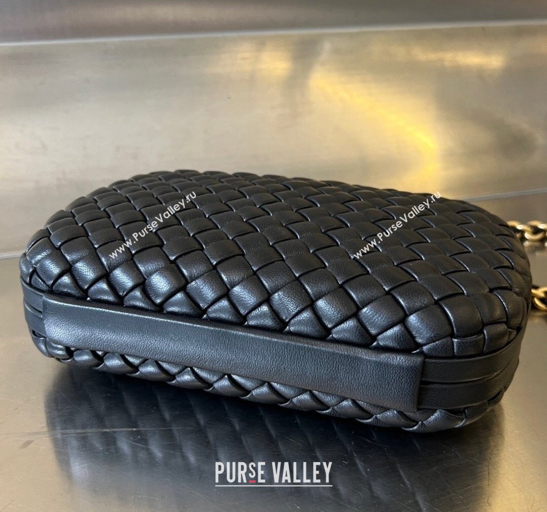 Bottega Veneta Knot With Chain Mini Bag Black 2024 776662 (WT-240419007)