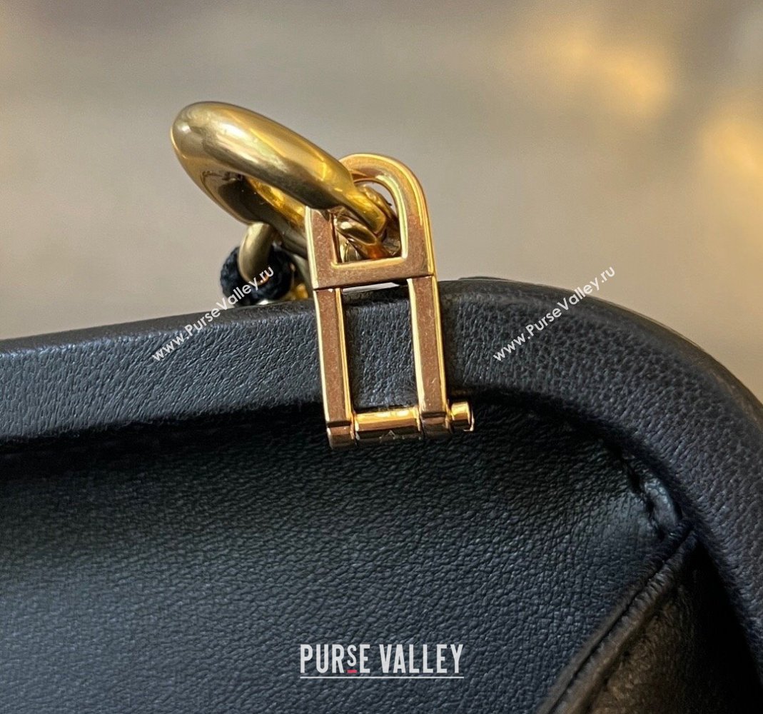 Bottega Veneta Knot With Chain Mini Bag Black 2024 776662 (WT-240419007)