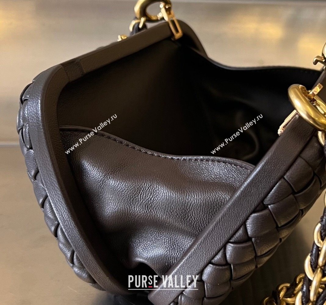 Bottega Veneta Knot With Chain Mini Bag Fondant Brown 2024 776662 (WT-240419009)