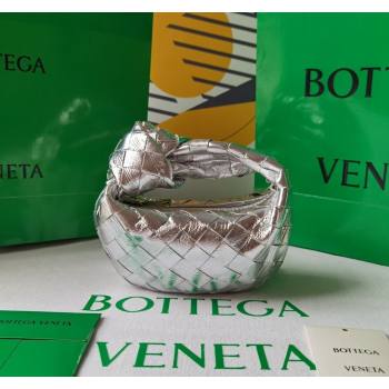 Bottega Veneta Candy Jodie Bag in Intreccio Leather Silver 2024 730828 (WT-240419017)