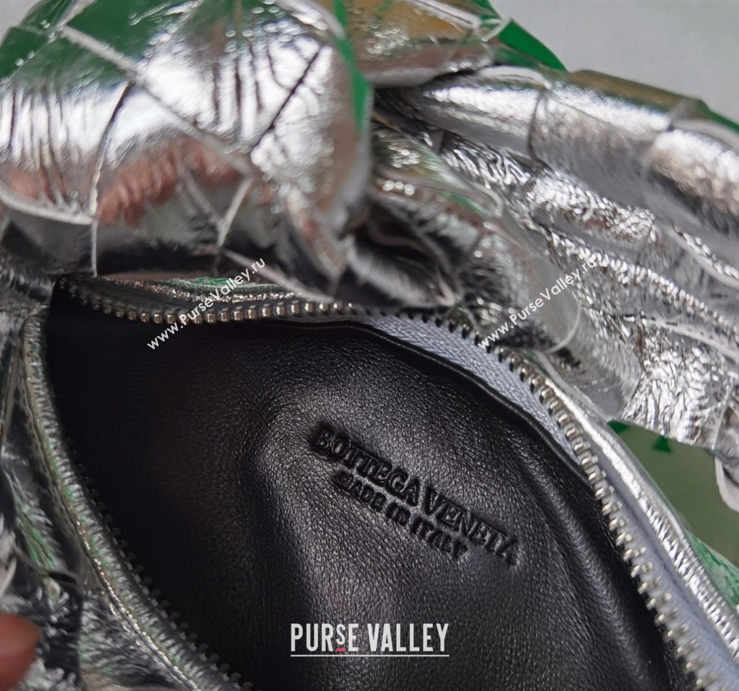 Bottega Veneta Candy Jodie Bag in Intreccio Leather Silver 2024 730828 (WT-240419017)