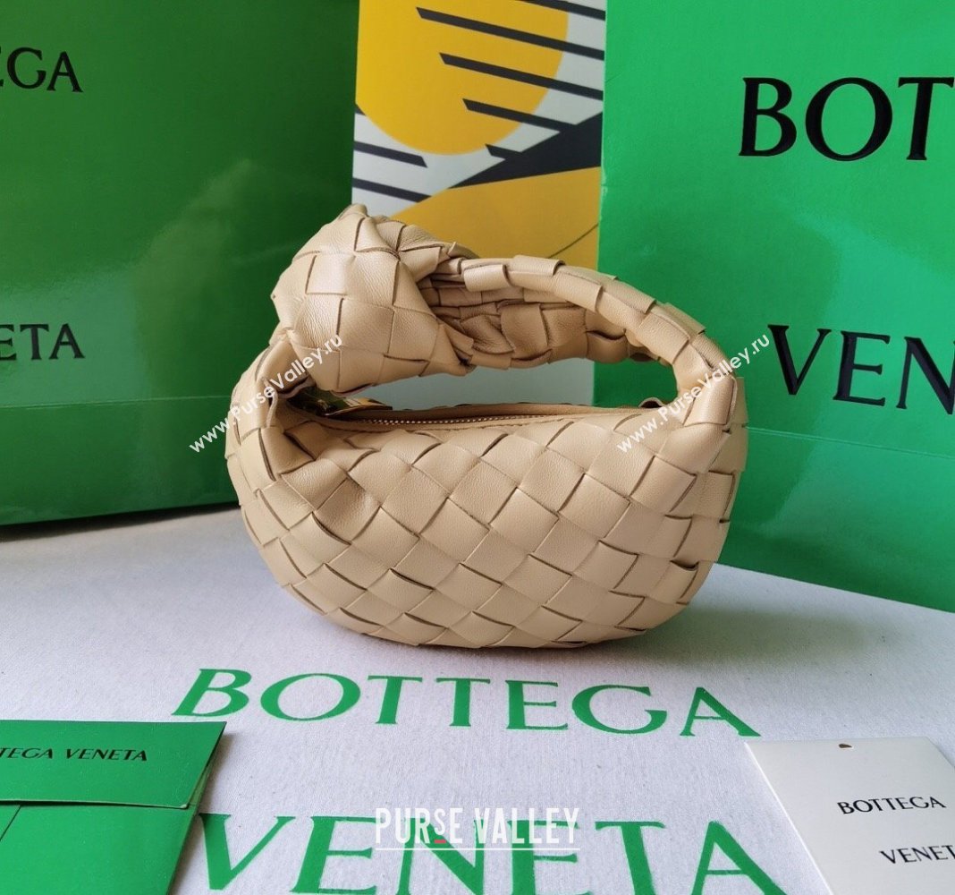 Bottega Veneta Candy Jodie Bag in Intreccio Leather Beige 2024 730828 (WT-240419019)