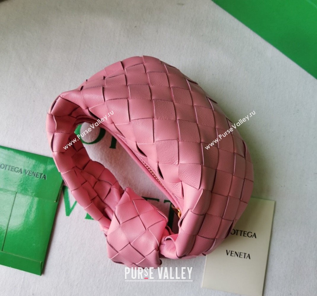 Bottega Veneta Candy Jodie Bag in Intreccio Leather Pink 2024 730828 (WT-240419020)