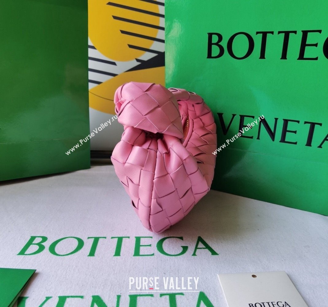 Bottega Veneta Candy Jodie Bag in Intreccio Leather Pink 2024 730828 (WT-240419020)