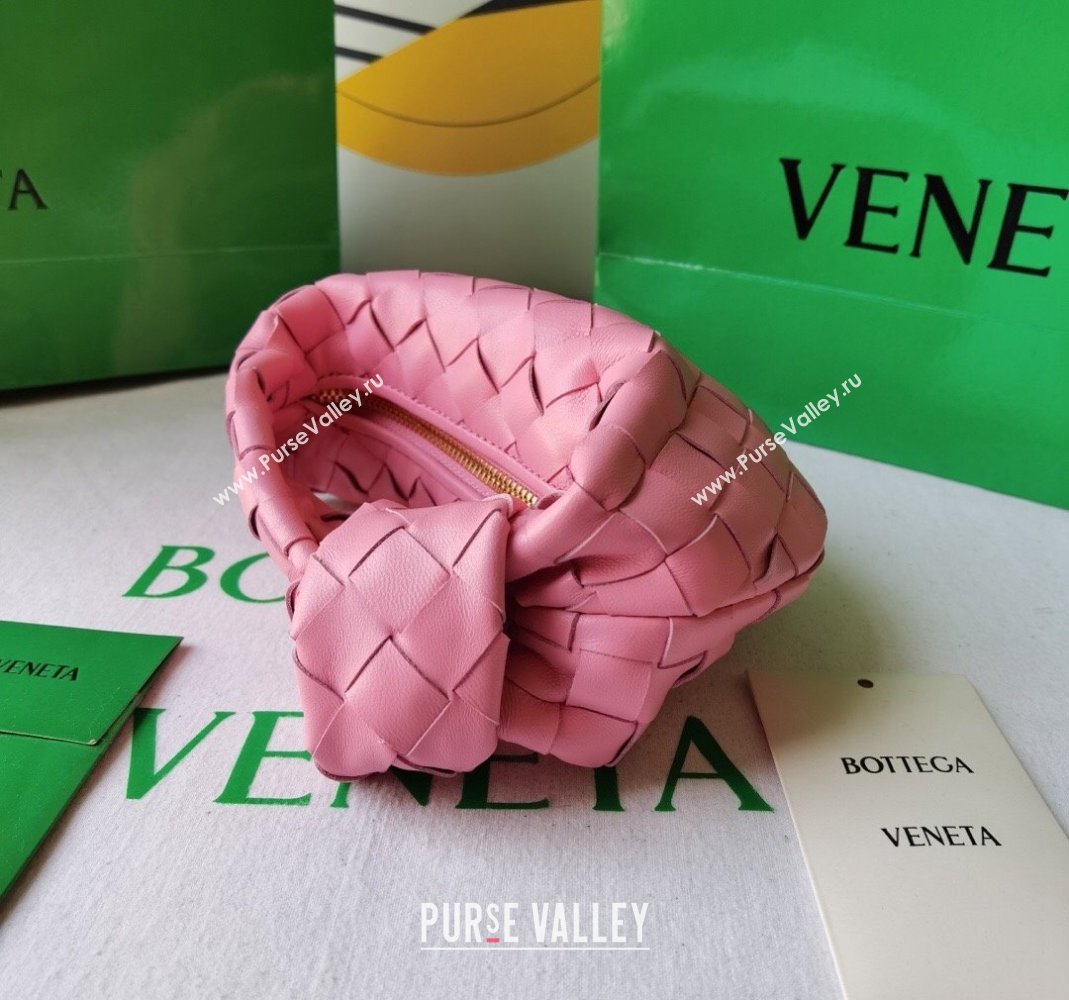 Bottega Veneta Candy Jodie Bag in Intreccio Leather Pink 2024 730828 (WT-240419020)