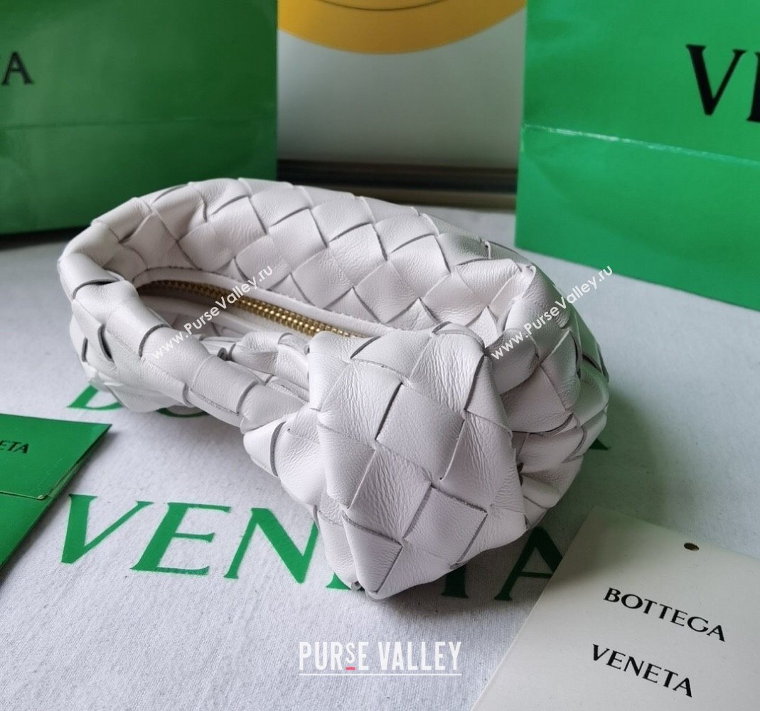 Bottega Veneta Candy Jodie Bag in Intreccio Leather White 2024 730828 (WT-240419022)