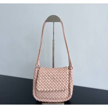 Bottega Veneta Mini Cobble Shoulder Bag in Padded Intrecciato Leather Lotus Pink 2024 762711 (WT-240419023)