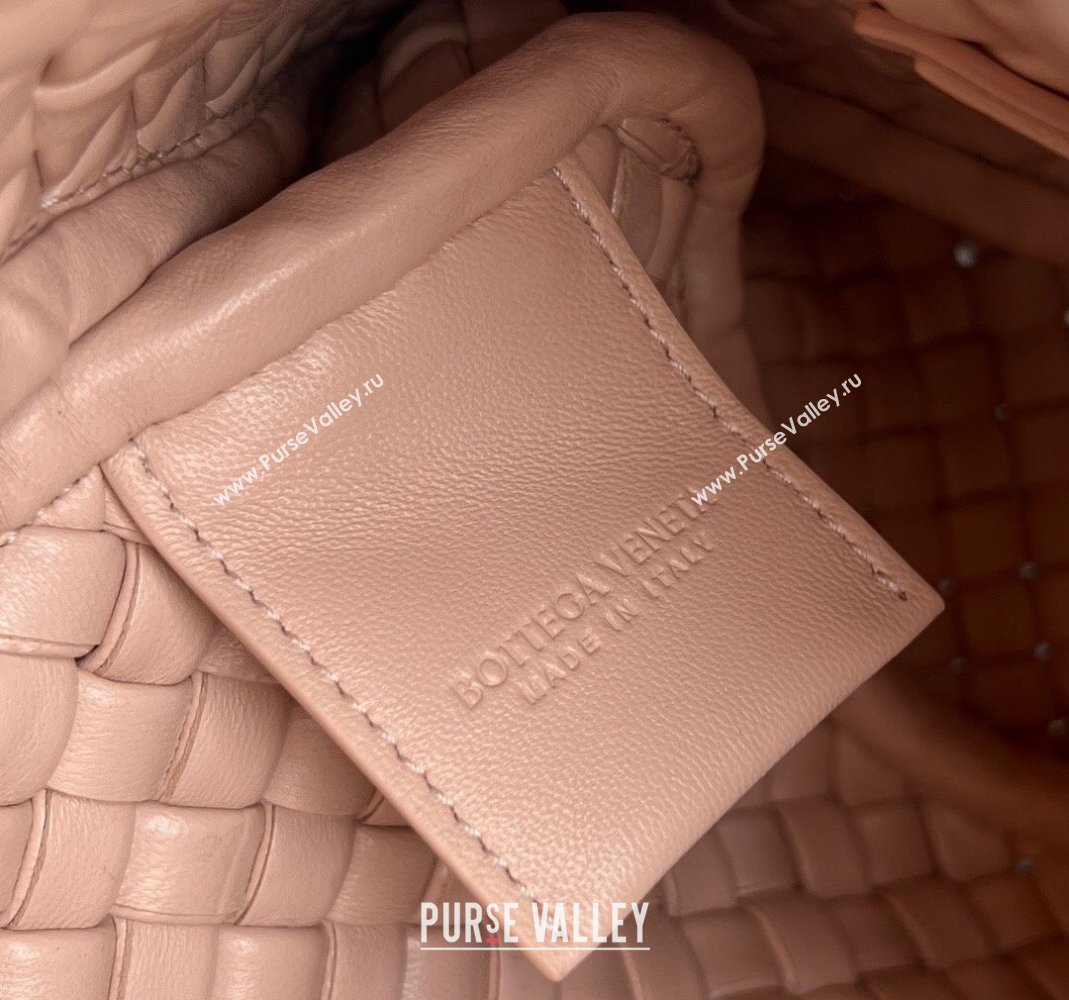 Bottega Veneta Mini Cobble Shoulder Bag in Padded Intrecciato Leather Lotus Pink 2024 762711 (WT-240419023)