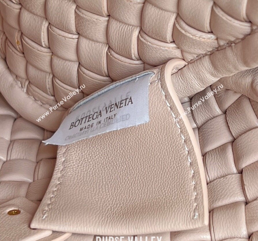 Bottega Veneta Mini Cobble Shoulder Bag in Padded Intrecciato Leather Lotus Pink 2024 762711 (WT-240419023)