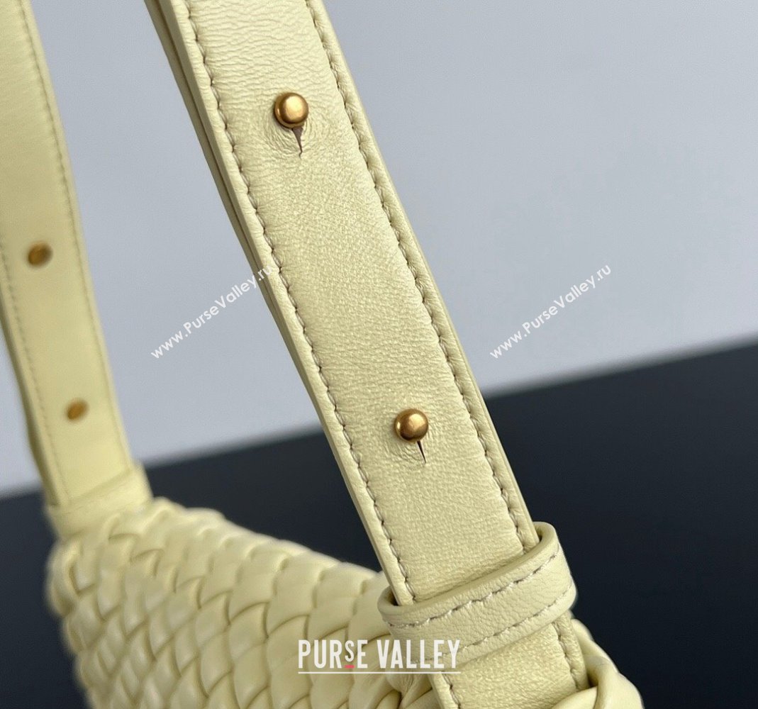 Bottega Veneta Mini Cobble Shoulder Bag in Padded Intrecciato Leather Yellow 2024 762711 (WT-240419024)