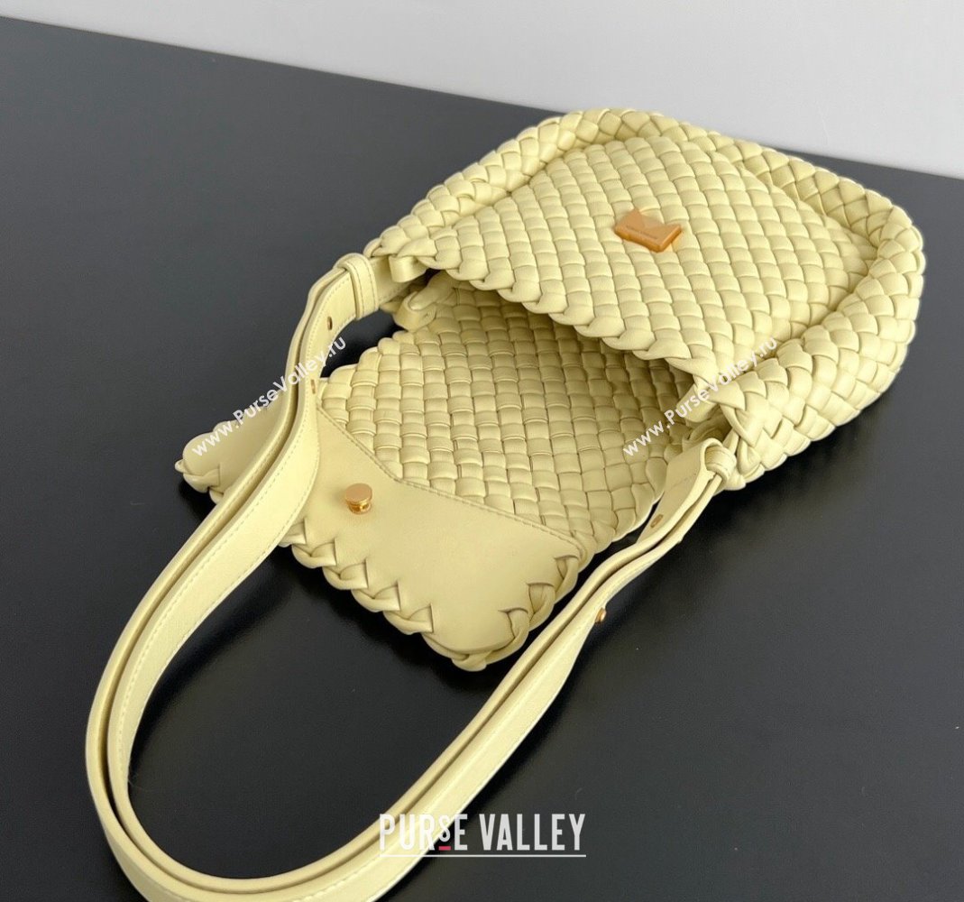 Bottega Veneta Mini Cobble Shoulder Bag in Padded Intrecciato Leather Yellow 2024 762711 (WT-240419024)