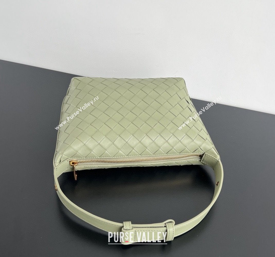 Bottega Veneta Mini Wallace Shoulder Bag in Intrecciato Soft Calfskin Leather 754443 Light Green 2024 (MS-240419027)