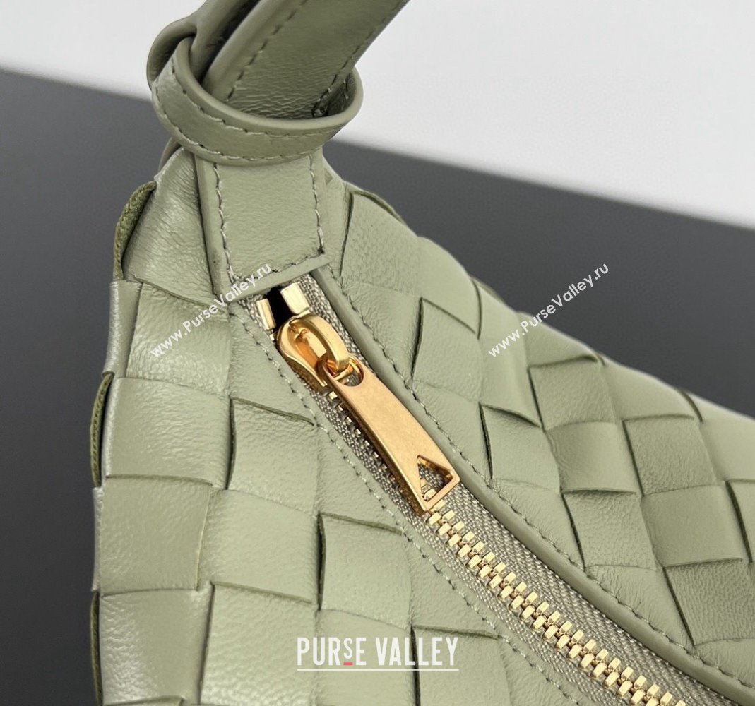 Bottega Veneta Mini Wallace Shoulder Bag in Intrecciato Soft Calfskin Leather 754443 Light Green 2024 (MS-240419027)