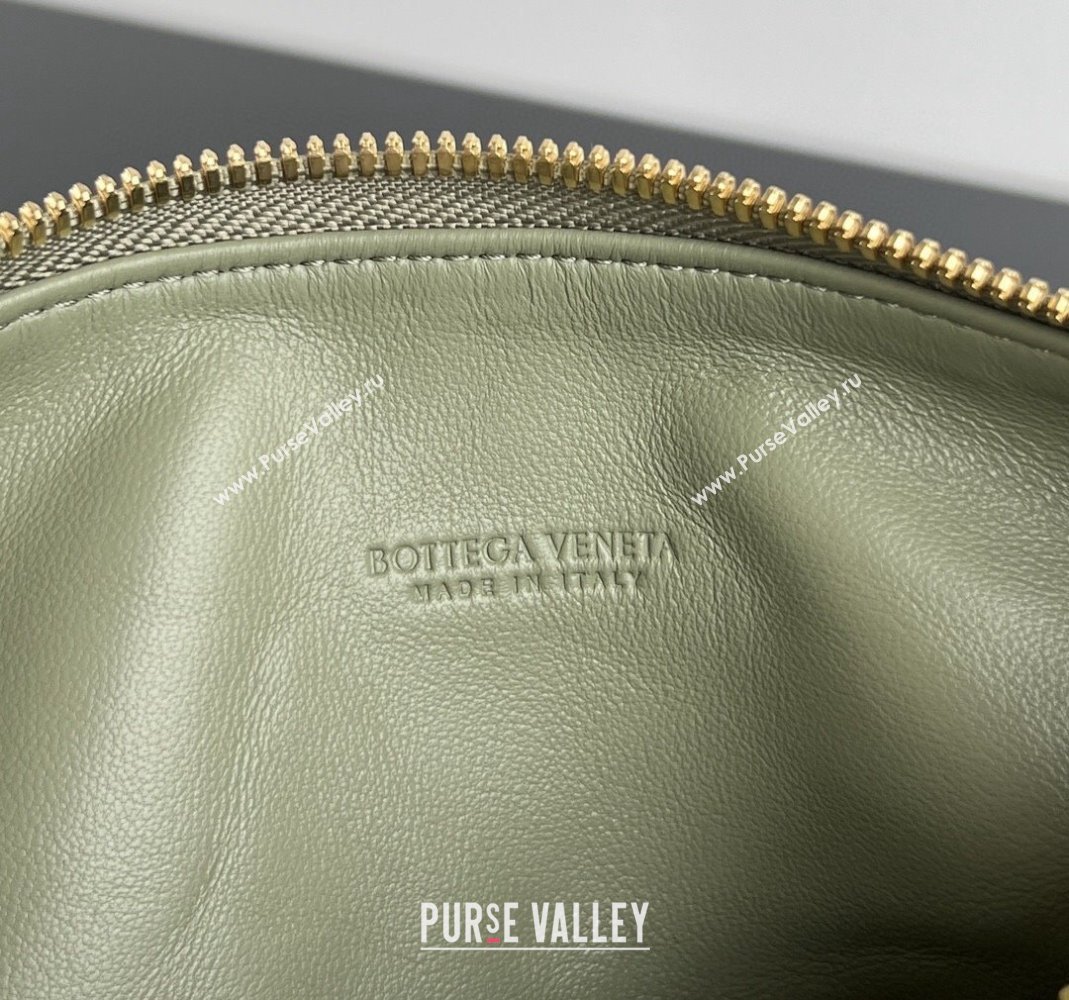 Bottega Veneta Mini Wallace Shoulder Bag in Intrecciato Soft Calfskin Leather 754443 Light Green 2024 (MS-240419027)