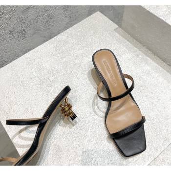 Bottega Veneta Knot Slide Sandals 4.5cm in Calfskin Black 2024 0429 (MD-240430144)