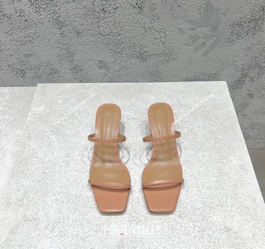 Bottega Veneta Knot Slide Sandals 4.5cm in Calfskin Pink 2024 0429 (MD-240430147)