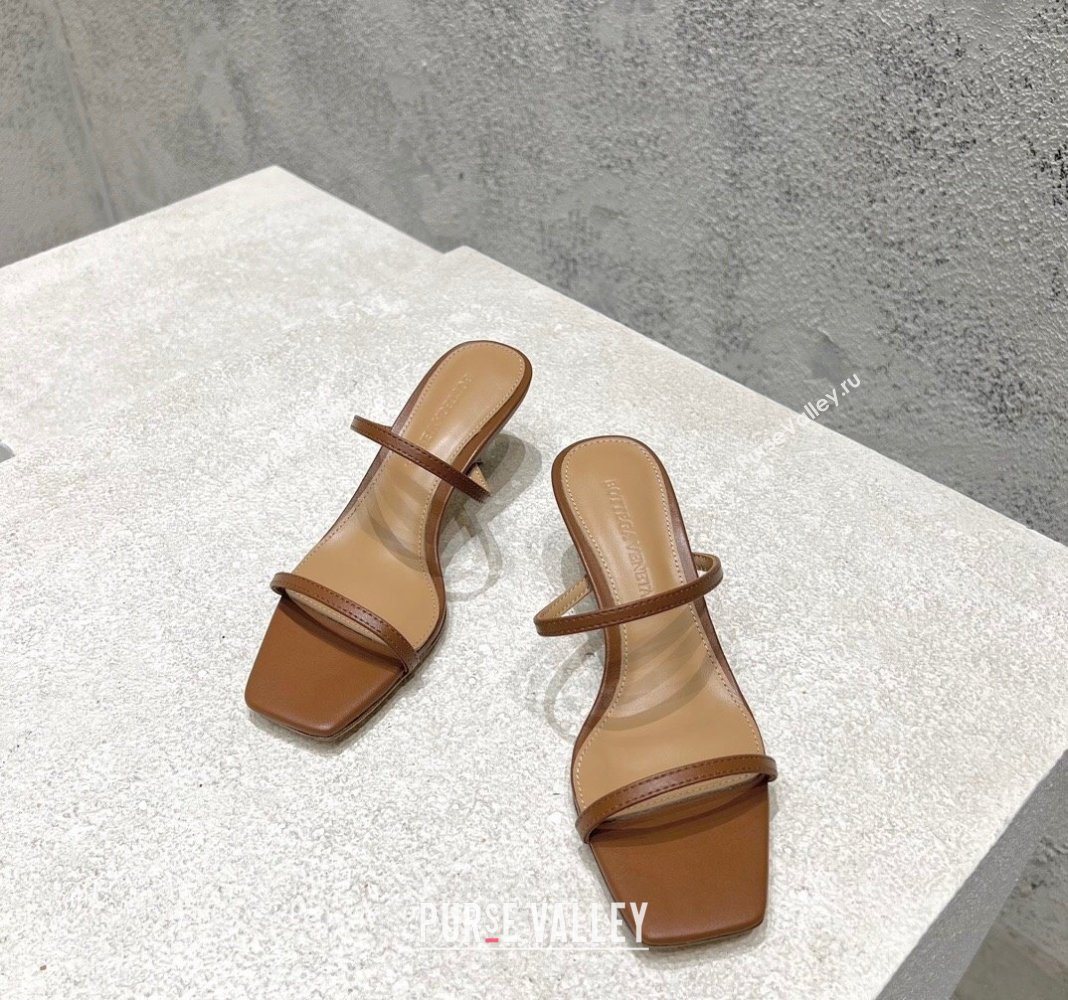 Bottega Veneta Knot Slide Sandals 4.5cm in Calfskin Brown 2024 0429 (MD-240430148)