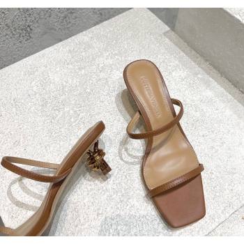 Bottega Veneta Knot Slide Sandals 4.5cm in Calfskin Brown 2024 0429 (MD-240430148)