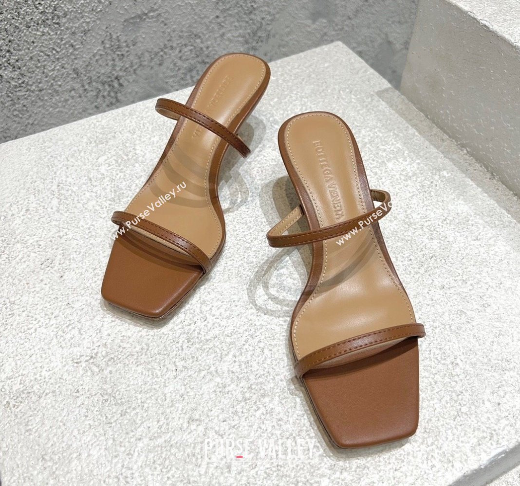 Bottega Veneta Knot Slide Sandals 4.5cm in Calfskin Brown 2024 0429 (MD-240430148)