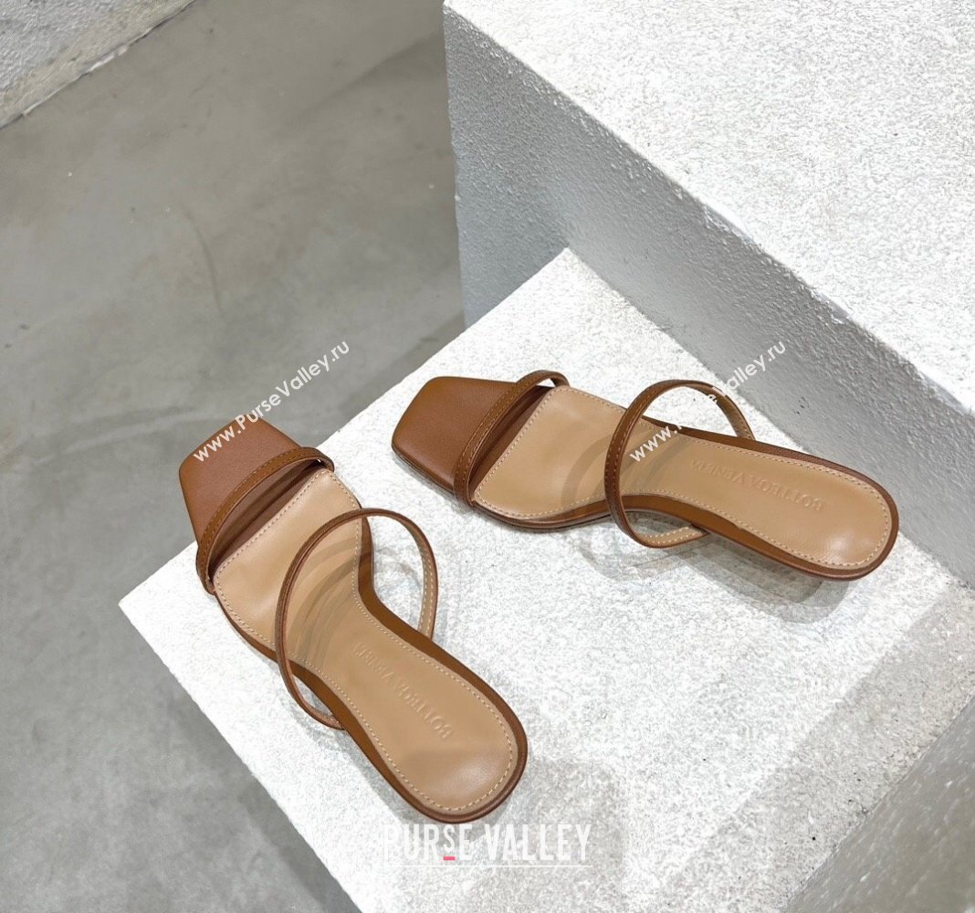 Bottega Veneta Knot Slide Sandals 4.5cm in Calfskin Brown 2024 0429 (MD-240430148)