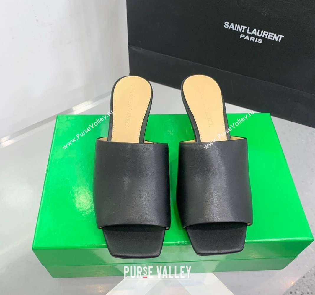 Bottega Veneta Knot Slide Sandals 4.5cm in Calfskin Black 2024 0430 (KER-240430154)