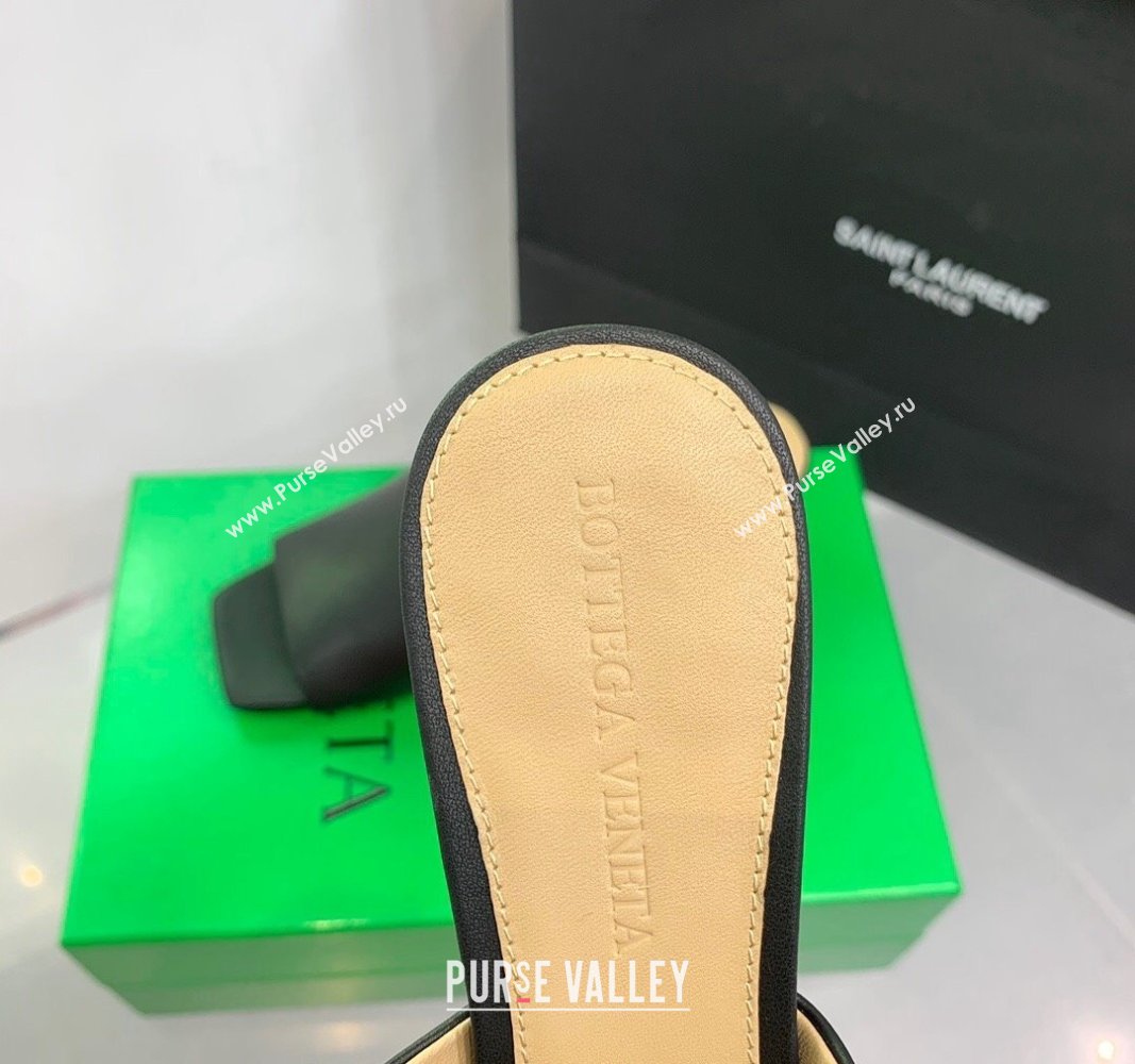 Bottega Veneta Knot Slide Sandals 4.5cm in Calfskin Black 2024 0430 (KER-240430154)