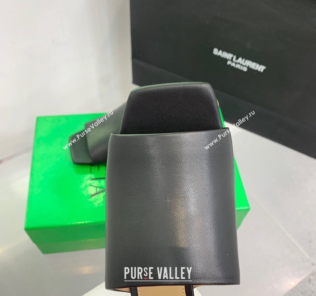 Bottega Veneta Knot Slide Sandals 4.5cm in Calfskin Black 2024 0430 (KER-240430154)