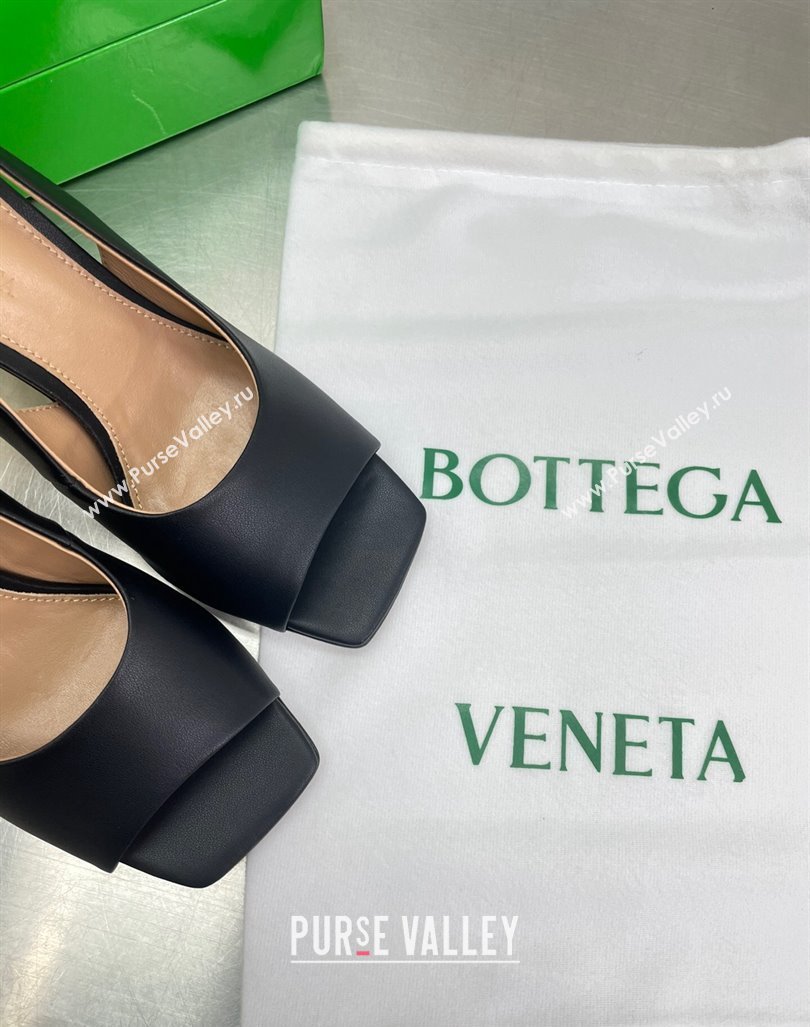 Bottega Veneta Knot Sandals 9cm in Lambskin Black 2024 0429 (MD-240430140)