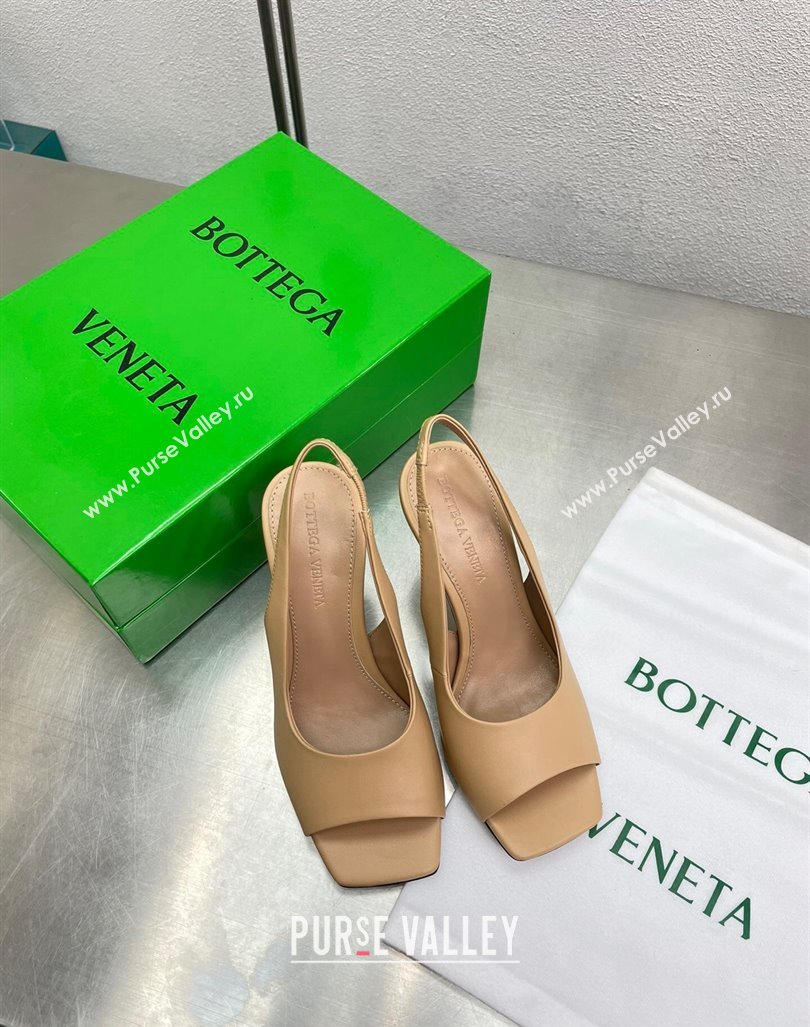 Bottega Veneta Knot Sandals 9cm in Lambskin Beige 2024 0429 (MD-240430143)