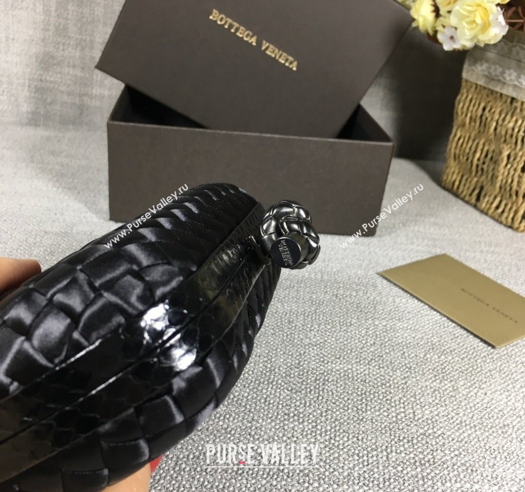 Bottega Veneta Satin Knot Mini Clutch Black 2024 BV8651 (WT-240528015)