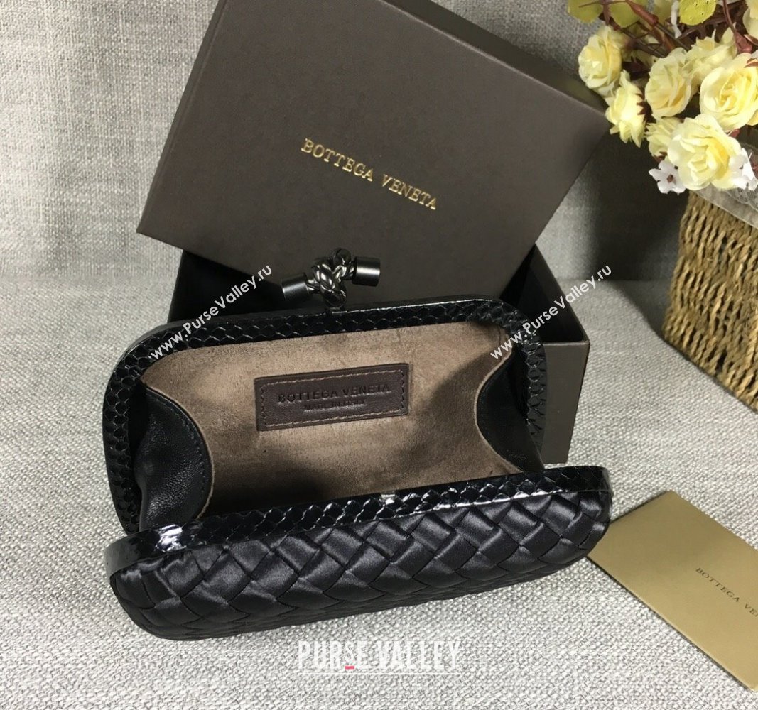 Bottega Veneta Satin Knot Mini Clutch Black 2024 BV8651 (WT-240528015)