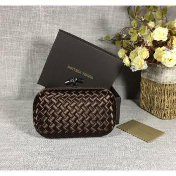 Bottega Veneta Satin Knot Mini Clutch Dark Coffee 2024 BV8651 (WT-240528016)