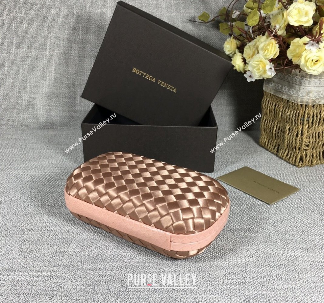 Bottega Veneta Satin Knot Mini Clutch Dark Apricot 2024 BV8651 (WT-240528017)