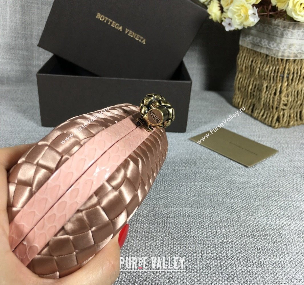 Bottega Veneta Satin Knot Mini Clutch Dark Apricot 2024 BV8651 (WT-240528017)