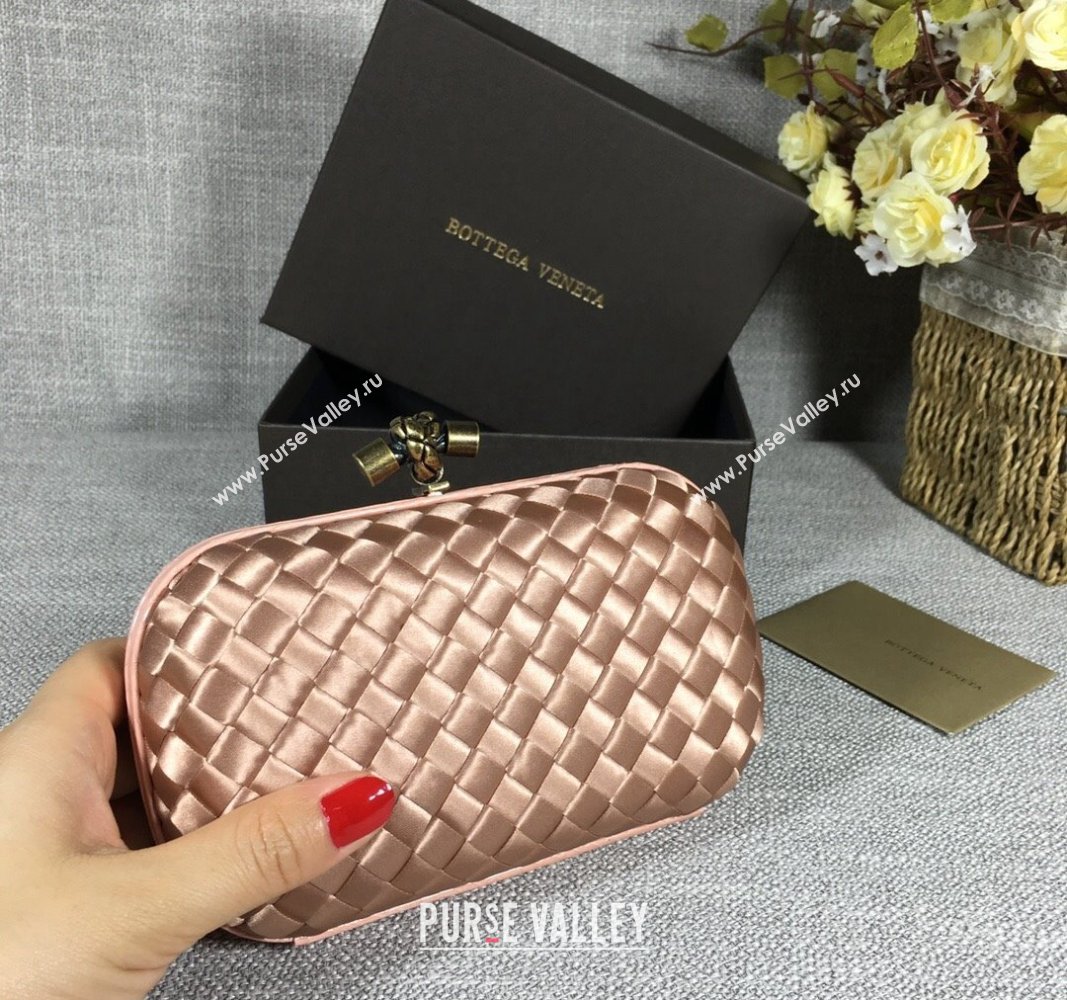 Bottega Veneta Satin Knot Mini Clutch Dark Apricot 2024 BV8651 (WT-240528017)