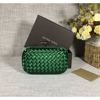 Bottega Veneta Satin Knot Mini Clutch Dark Green 2024 BV8651 (WT-240528025)