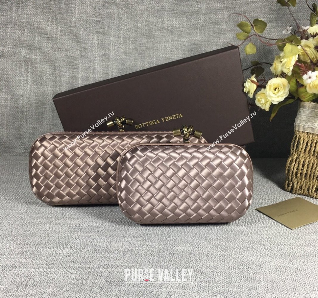 Bottega Veneta Satin Knot Long Clutch Dusty Beige 2024 BV8651 (WT-240528028)